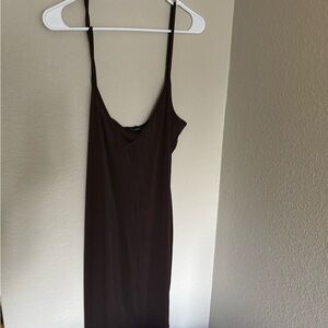 Brown Sleeveless Dress